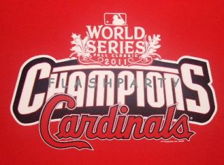 St Louis Cardinals 2011 World Series Champions T Shirt 2XL