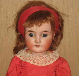 1900s GERMAN AM QUEEN LOUISE BISQUE HEAD DOLL 24 TALL ARMAND MARSILLE