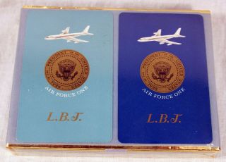 Lyndon B Johnson LBJ Air Force One 1 Presidential Playing Cards SEALED