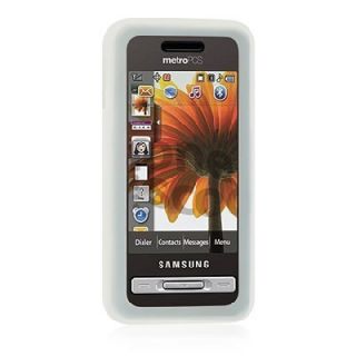 Luxmo Samsung Finesse R810 Translucent White Metro Pcs Cover Case