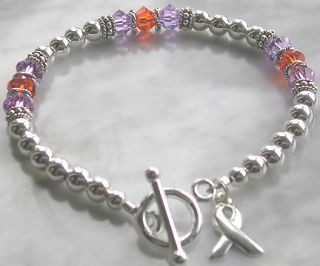 Lupus Awareness Bracelet w Swarovski Crystal Silver