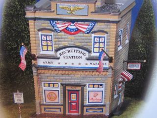 Dept 56 Armed Forces Recruiting Station   Snow Village #55081 NIB