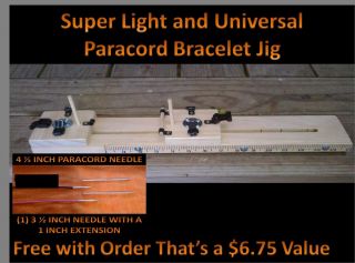 Paracord Super Light Weight and Universal Bracelet Jig 1 Needle 1 Ext
