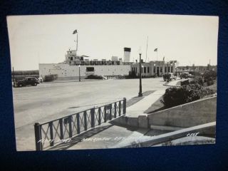 Steamer City of Cheboygan at Ferry Docks Mackinaw City RPPC 84279