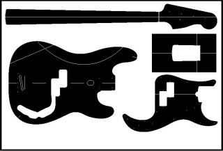 Bass Guitar Template Sixty Two P Style 62