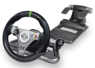 Mad Catz Gaming Steering Wheel Wireless Headphone Xbox 360 Saitek