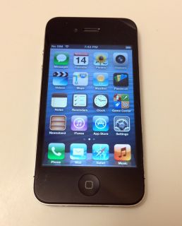 APPLE IPHONE 4 16GB FACTORY UNLOCKED ANY SIM AT T T MOBILE BLACK iOS 6