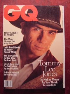 GQ March 1994 Tommy Lee Jones Madeleine Stowe