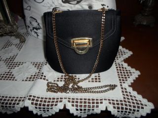Gorgeous Vintage RARE Box Style Black Magid Evening Bag