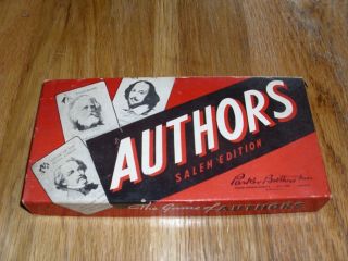 Vintage Parker Brother Inc Card Game Authors 1943