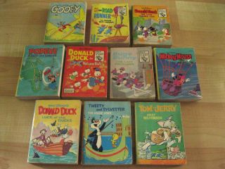 Lot 10 Walt Disney Big Little Book Series Mickey Mouse Tom & Jerry
