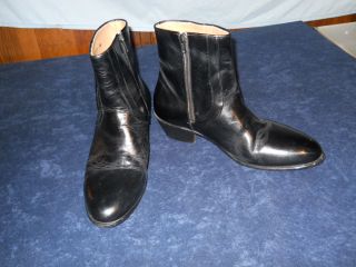 Black Zipper Boots Made in Brazil by Nun Bush 9 W