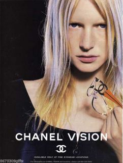 2001 Vintage Print Ad Chanel Vision Fine Eyewear Hot