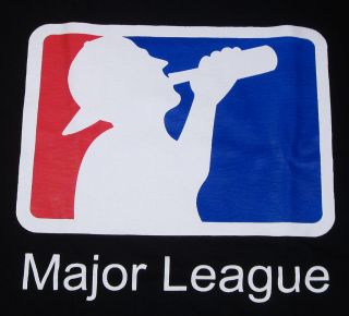Major League Beer Drinking T Shirt MLB Funny Humor szXL