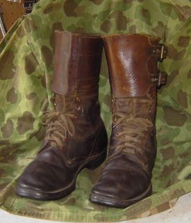 WWII US Soldiers Double Buckle Combat Boots Army Paratrooper