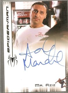 Spiderman 3 the Movie Aasif Mandvi as Mr Aziz autograp card