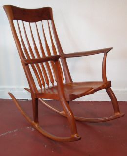 Exquisite Rocking Chair in The Style of Sam Maloof