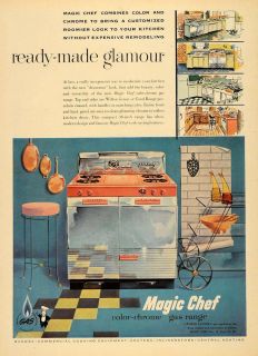 1954 Ad Magic Chef Gas Range Kitchen Oven Appliance   ORIGINAL