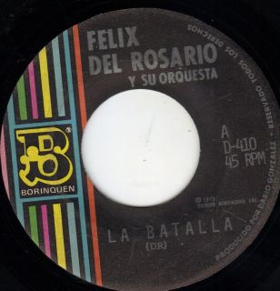Felix Del Rosario 45 La Batalla Mala Mana RARE Latin