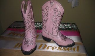 Girls Toddler Pink Glitz National Pageant Western Wear OOC Boots 9