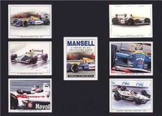 Nigel Mansell Williams Red 5 F1 Mounted Cards