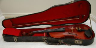 Manby old vintage violin 4 4 With old bow and bag Rare Valuable 1920