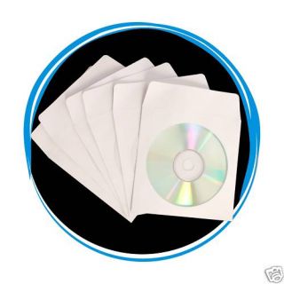 2000 CD DVD R Disc Paper Sleeves Envelope Window Flap