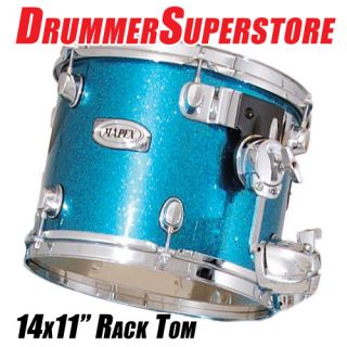 Mapex Pro M Tom Drum Bermuda Sparkle 14 x 11 Maple Rack Tom Drum