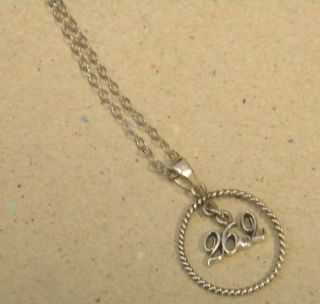 Silver Diamond Marathon Charm Necklace Chain Set 26.2 Finisher New