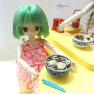 Momoko Pullip Blythe Doll Miniature Food Egg Noodles