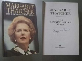 Downing Street Years Signed Margaret Thatcher Hardback 1st 1st Edition