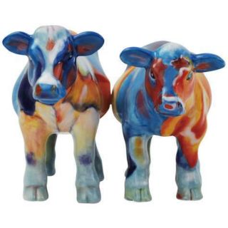 Cow Therapy Salt Pepper Shaker Set Marcia Baldwin Art Collectible Cows