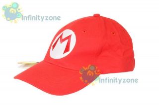 Super Mario Bros Anime Cosplay Kids Hat Mario M Cap Red