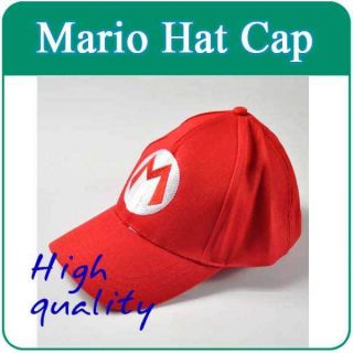 Super Mario Bros Cosplay Baseball M Hat Mario Red Cap