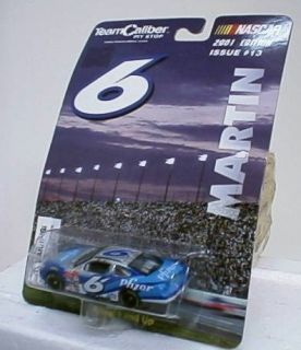 Mark Martin 1 64 Pfizer Team Caliber 6 NASCAR Diecast Car