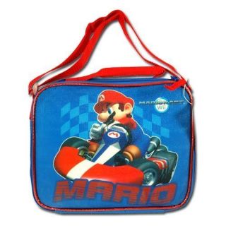 Nintendo Super Mario Wii Kart School Kids Lunch Bag Box w Adjustable