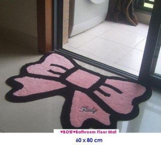 New ♥ Bow ♥ Bathroom Floor Mat Rug Pink