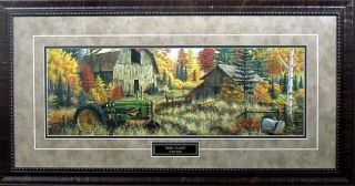 Deer Valley by Mark Daehlin Tractor Farm Print Framed 33 x 17 5