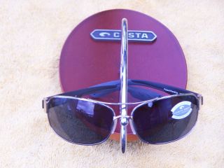 Costa Del Mar Sunglasses Manteo Palladium Silver Frame Grey 580 P Lens
