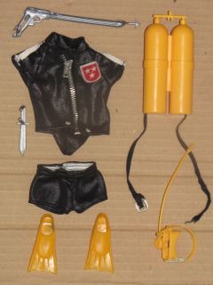 Vintage 70s Big Jim 8580 Mark Strong Diver Doll Outfit