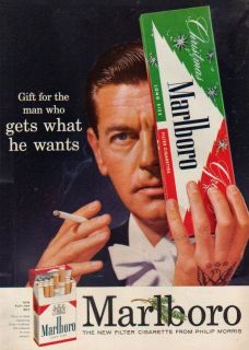 1955 Marlboro Cigarettes Flip Top Box Eagle Tattoo Smoking Christmas