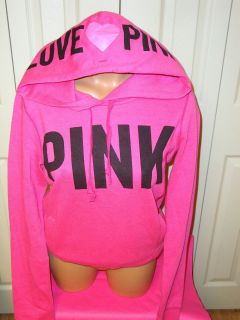 Victorias Secret Love Pink Hoodie Sweater Sweatshirt Top Crew XS s M