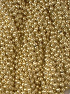 144 Gold Mardi Gras Beads 12 Dozen Party Favors Necklaces Metallic
