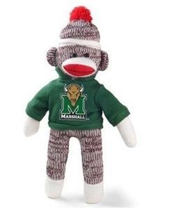 Marshall University Thundering Herd Sock Monkey in Logo Hoodie 74128