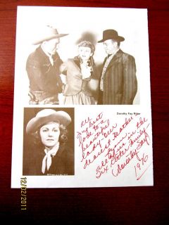 Dorothy Fay Ritter Marshall Reed Autographed 8 5x11 Western Bookpage