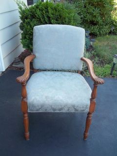 Vintage Martha Washington Chair w Carved Arms and Legs