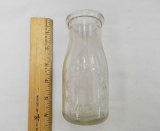 Half Pint Old Dairy Moores Ross Marion Oh Milk Bottle Ohio Glass