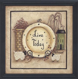 Live Today Sheep Framed Print by Mary Ann June