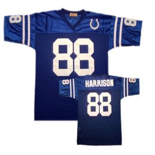 Indinapolis Colts 88 Marvin Harrison Sewn Blue Throwback Mens Size