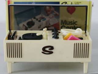Vintage Marx Toys ~Sindy Music Center~ Ivory console Stereo~ with box